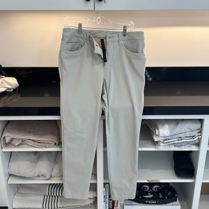Lululemon ABC pant, cream/off white. 31”waist and 29”length - altered @ lulu.